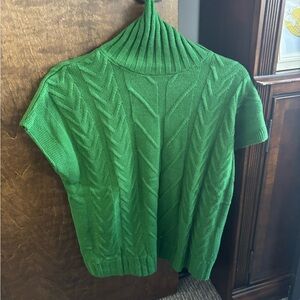 Green Cable Knit Women's Sweater